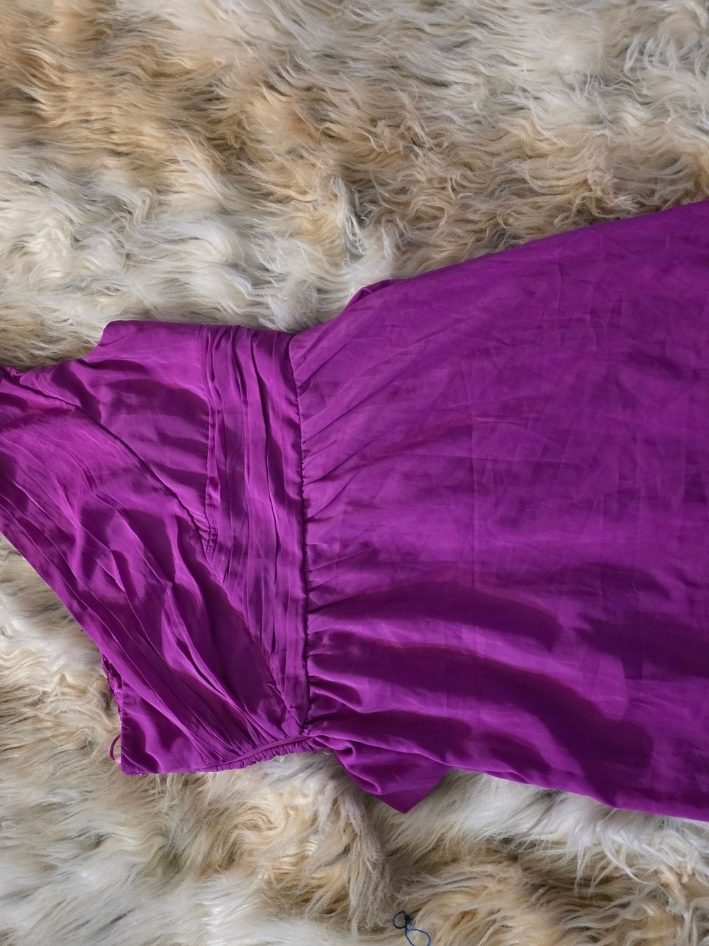 ModCloth One-Shoulder Purple Ruffled Dress - Picture 5 of 7
